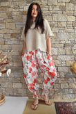 Daughter Of Ibiza Cabbage Rose Bloomer Pant Scarlet
